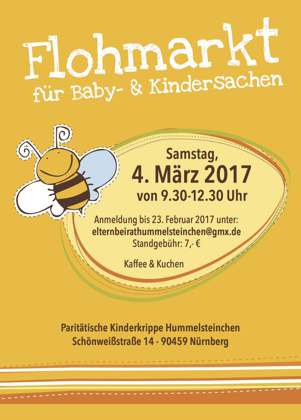 Flohmarkt für Baby- und Kindersachen am Samstag, dem 04.03.2017 